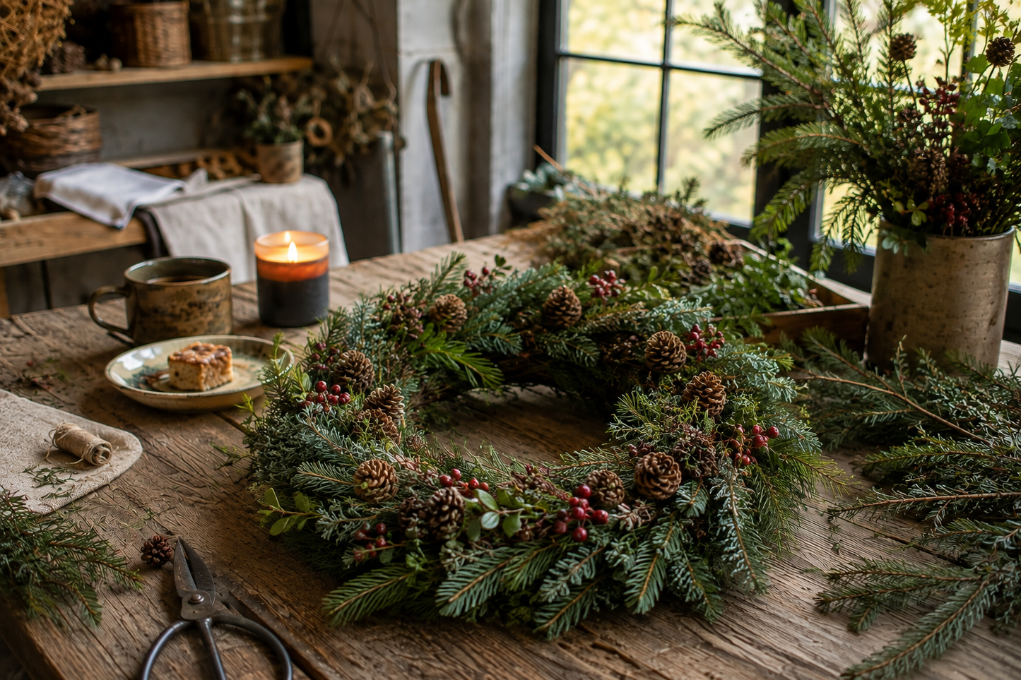 Workshop: Skapa din egen dörrkrans med naturens material lördag 10/10