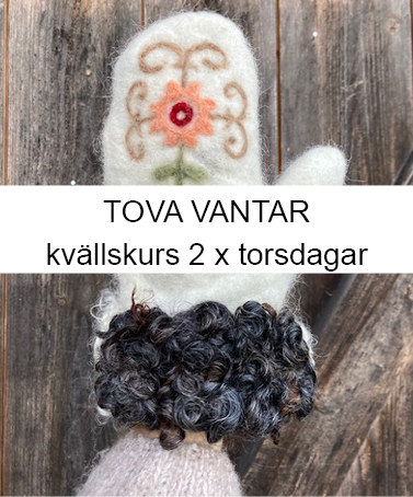 Kvällskurs - TOVA dina egna vantar - Torsdagar x 2 kl 18-20.15